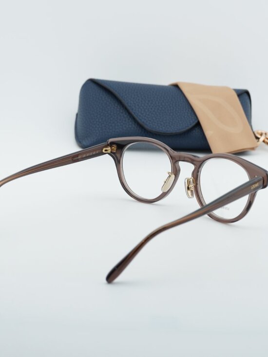 Loewe LW50085F 050 Unisex Round Eyeglasses - Shiny Brown 49mm main image 8